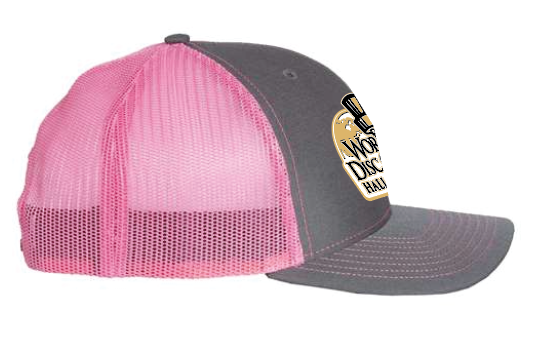 Richardson Snapback Trucker Cap (charcoal/pink) (DT)