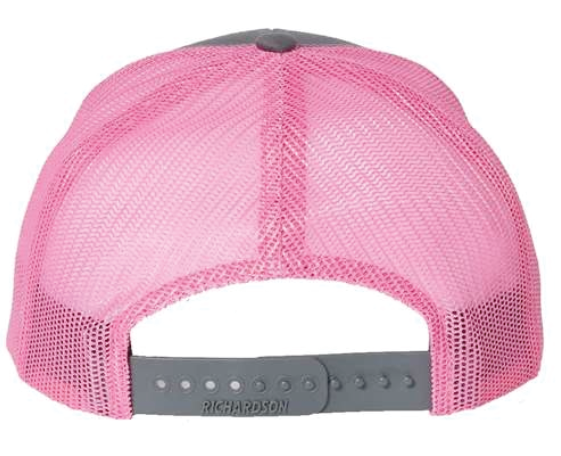 Richardson Snapback Trucker Cap (charcoal/pink) (DT)