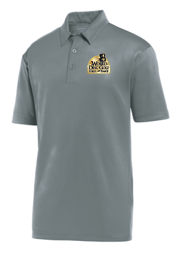 Embossed Moisture Wicking Unisex Polo (grey)(3d)