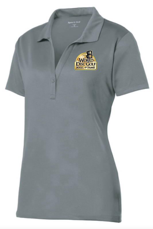 Embossed Moisture Wicking Ladies Polo (grey)(3d)