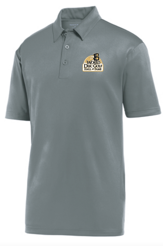 Embossed Moisture Wicking Unisex Polo (grey)(dt)