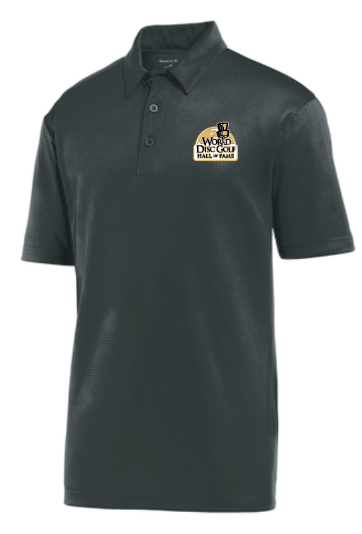 Embossed Moisture Wicking Unisex Polo (black)(dt)