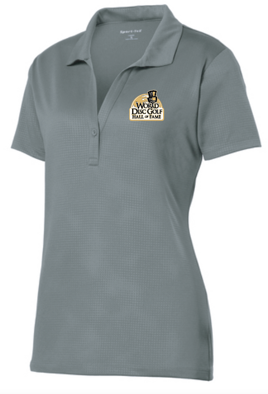 Embossed Moisture Wicking Ladies Polo (grey)(dt)