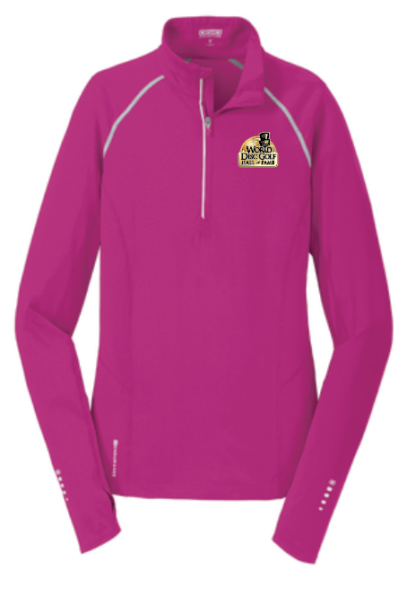 OGIO Ladies Nexus 1/4-Zip Jacket (pink)(3d)