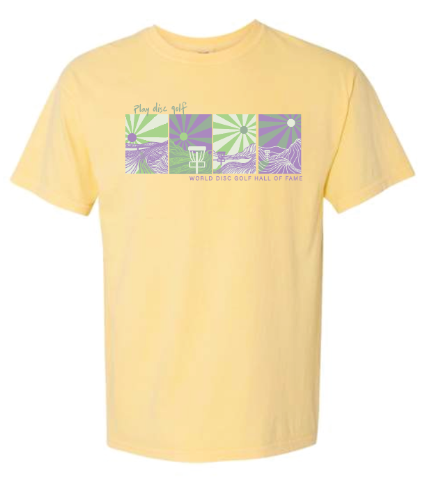 Play Disc Golf Design Comfort Color S/S T-shirt (yellow)